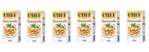 6 x Parmalat Chef Besciamella Classic Bechamel Sauce for Cooking, 500 ml, Natural Ingredients, Ready for Cooking