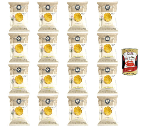 Fox Natural Quality Vintage, Patatine with Crema di cipolla, Onion Cream Potato Chips, Crisps Chips, 16 x 300 g + Italian Gourmet Polpa 400 g