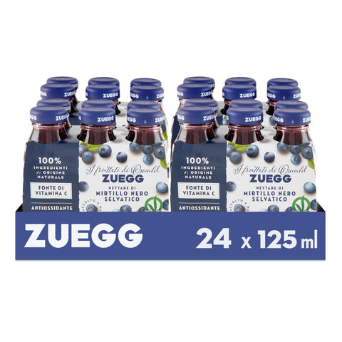 ZUEGG Blueberry Juice Pack of 24 Bottles of 125ml