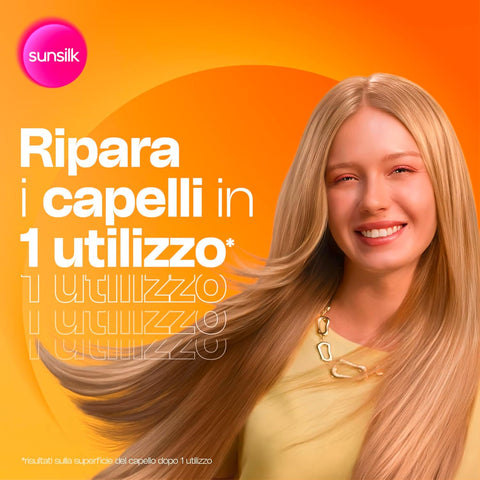 6x Sunsilk, Balsamo Riparazione Istantanea Repairing Conditioner from the first use* for Damaged Hair, Formula Enriched with 7% Repair Complex with Peptides, Vitamin C and Almond Oil, 200 ml