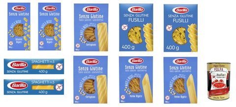 Senza Glutine Glutine Pasta Noodles 10 x 400 g + Italian Gourmet Polpa 400 g