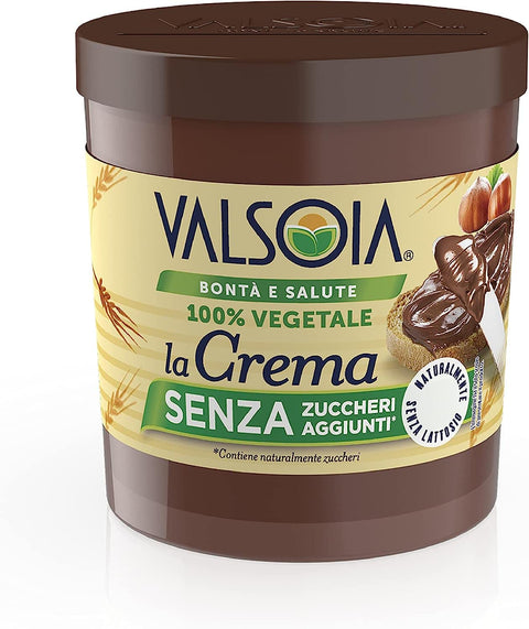 6 x Valsoia hazelnut vegetable cream with cocoa and oats, 100% vegetable, gluten and palm oil free, lactose-free 200 g + Italian Gourmet Polpa 400 g