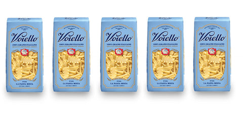 Voiello La Pasta Mista n°126 Pasta 100% Italian Wheat 500 g Pasta Made of Durum Wheat Semolina Bronze Drawing Pack of 5