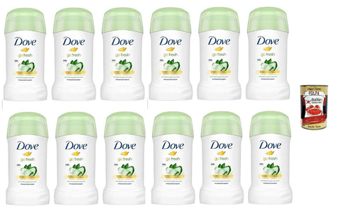 Dove Deodorant Stick Cucumber and Green Tea with Moisturising Cream, Deodorant 48h - Deodorant 12 x 40 ml + Italian Gourmet Polpa 400 g