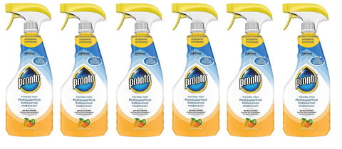 6 x Pronto Detergent Multisuperficie Agrumi pH Balanced Multi-Surface Cleaner, Citrus Fragrance, Recyclable Bottle, Trigger Cleaner, 500 ml Pack