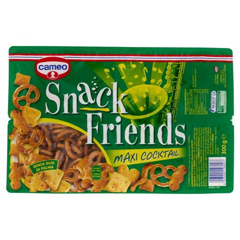 10x Cameo Snack Friends Maxi Cocktail Assortment of savoury biscuits for aperitifs 300g + Italian Gourmet polpa 400gr