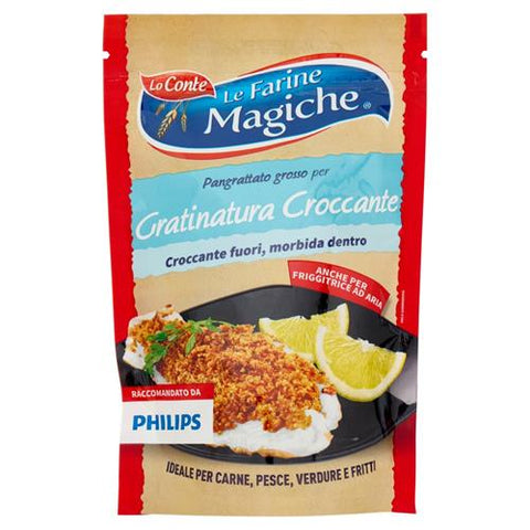 4x Lo conte Le Farine Magiche Pangrattato grosso Coarse breadcrumbs for crispy gratin 200 g