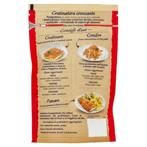 4x Lo conte Le Farine Magiche Pangrattato grosso Coarse breadcrumbs for crispy gratin 200 g
