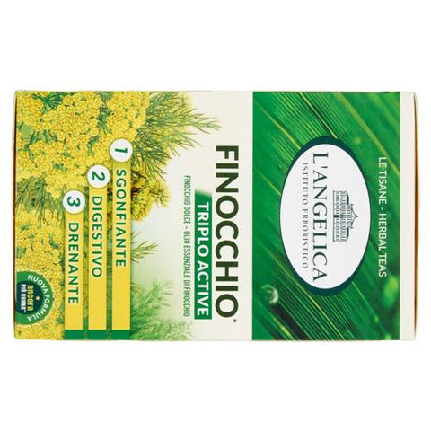 10x L' Angelica Le Tisane Finocchio Triplo Active Fennel tea to relieve bloating and aid digestion (18 sachets)