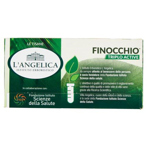 10x L' Angelica Le Tisane Finocchio Triplo Active Fennel tea to relieve bloating and aid digestion (18 sachets)