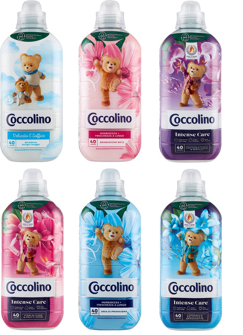 Testpake Coccolino Fabric Softener Concentrate Spring Air - 6 x 990 ml + Italian Gourmet Polpa 400 g