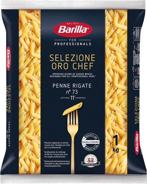 Barilla Selezione Oro Chef Penne Rigate n. 73, Pack of 3 (3 x 1 kg)