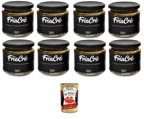 Vama FriaCrè Crema di Friarielli alla Napoletana Neapolitan Friarielli Cream 8 x 200 g + Italian Gourmet Polpa 400 g