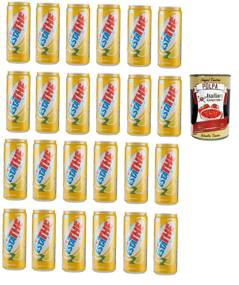 24x Ferrero Iced Tea Lemon The' Lime Tin 330 ml ESTATHE Tea The Refreshing + Italian Gourmet Polpa 400g
