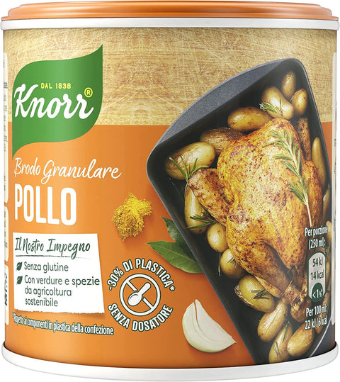6 x Knorr Brodo Granular Pollo Granulated Chicken Broth 150 g Flavour for Your Dishes Gluten-Free Lactose Free 100% Italian Broth