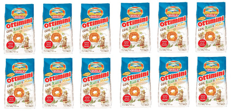 12 x Divella Ottimini con Riso e Maize Shortbread Biscuits with Rice and Corn 400 g Biscuits Cookies Italian Biscuits