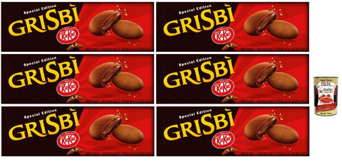 Grisbì x KitKat - Filled Biscuits with Chocolate Cream, Special Edition, 6 x 112 g - Crispy Exterior, Creamy Inside - Italian Pastry by Matilde Vicenzi + Italian Gourmet Polpa 400g