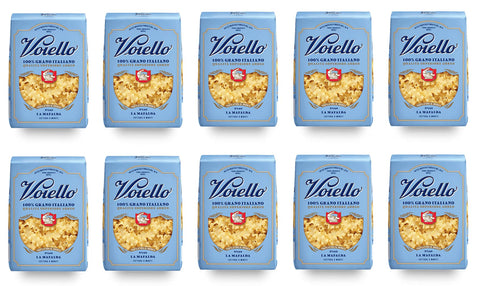 Voiello La Mafalda n°140 Pasta, 100% Italian Wheat, 500 g, Durum Wheat Semolina Pasta, Bronze Drawing, Pack of 10