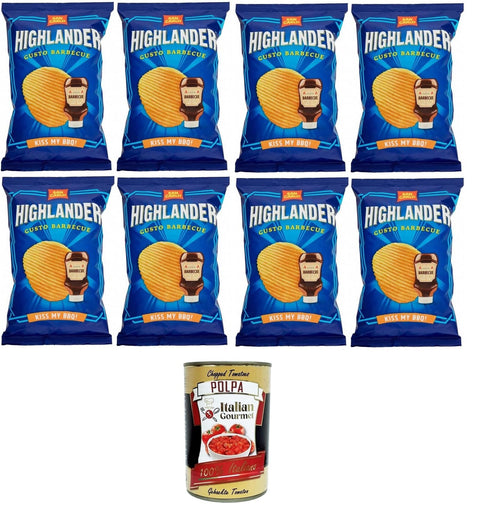 San Carlo Highlander Tomato or Nothing Patatine Potato Chips 8 x 130 g + Italian Gourmet Polpa 400 g