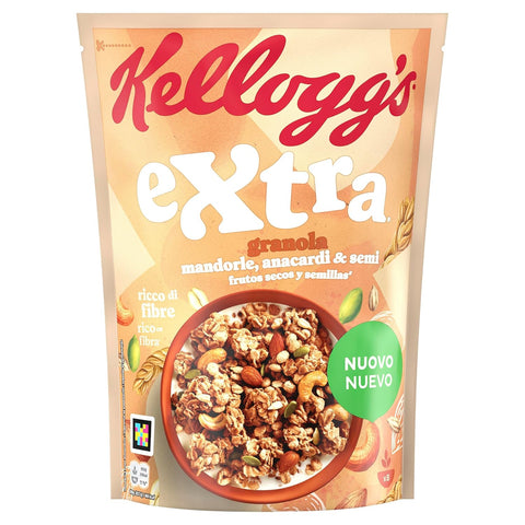 6x Kellogg's Extra Granola with almonds, cashews, seeds, 375g