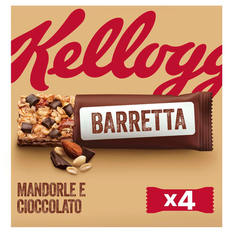 Kellogg's Barretta Mandorle e Cioccolato Almond and Chocolate Bar (4 x 32g) 128g Bar with 41% Dried Fruit