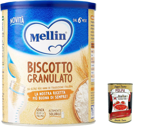 4 x Mellin Biscotto Granulato, 400 g + Italian Gourmet Polpa 400 g