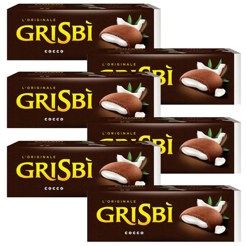 Matilde Vicenzi Grisbi Cocco Italian Biscuits with Coconut Filling 150 g x 6 Packets