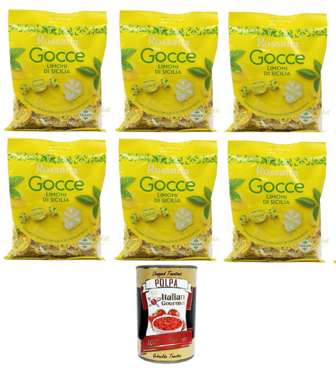 Fida Rossana Gocce Sweets Filled with Sicilian Lemon Juice, 6 x 175 g + Italian Gourmet Polpa 400 g