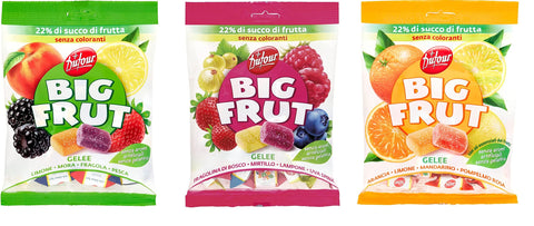 Dufour Big Frut Jelly Berries, Mediterranean Fruits and Citrus Fruits Test Pack 150g