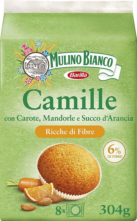 Mulino Bianco Merendine Camille Sweet Snack in Between, Rich in Fibre, Pack of 6 Individual Servings, 304 g