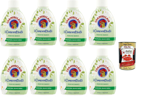 Chanteclair, I Concentrati, Profuma Biancheria, Muschio Bianco, Linen Fragrance, White Musk 8 x 220 ml & Italian Gourmet Polpa 400 g