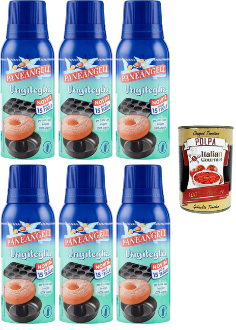 Paneangeli Ungiteglia per dolci e salati insapore paneangeli grease for tasteless sweets and savoury dishes 6 x 75 ml + Italian Gourmet Polpa di Pomodoro 400 g