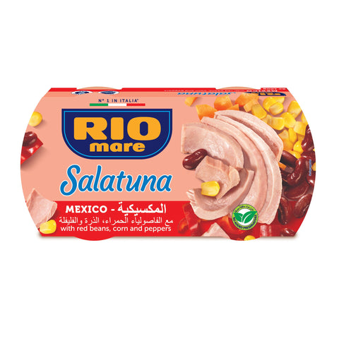 Rio Mare Mexican Salads with Tuna, Red Beans, Corn and Peppers without Preservatives, 2 x 160g