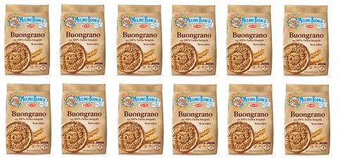 Mulino Bianco Buongrano Biscotti 100% Integral 12 Pezzi Da i 350 Grammi
