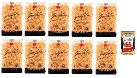 Radiatori No. 87 Neapolitan Durum Wheat Semolina Pack of 500 g Pasta IGP + Italian Gourmet Polpa 400 g Pack of 10