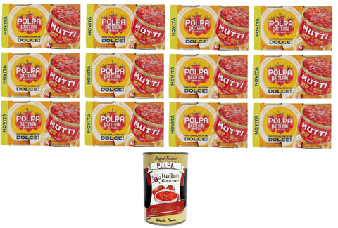 Mutti Polpa di pomodoro datterini Dolce Sweet Datterini Tomato Paste 12 x 2 x 300 g + Italian Gourmet Polpa 400 g
