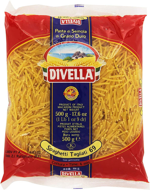 10x Pasta Divella 100% Italian N°69 Spaghetti Tagliati 500g
