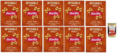 Barilla Integrale Farfalle Whole Grain Pasta, 500 g, 100% Whole Grain Durum Wheat, High-Fibre, Vegan, Butterfly Noodles with Perfect Sauce Absorption, al Dente in 10 Minutes + Italian Gourmet Polpa