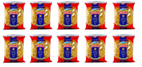 10x Pasta Divella 100% Italian N° 42 Mezze Penne Rigate 500 g