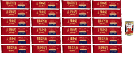 Barilla Al Bronzo Spaghetti N.305 24 x 500 g - 12 kg Storage Pack, Extra Rough Bronze Texture for Maximum Sauce Content, Al Dente in 11 Minutes, 100% Durum Wheat Semolina - From Italy + Italian