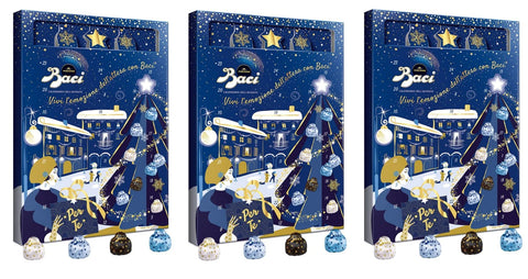 Perugina Baci Calendario dell'avvento Advent Calendar, Christmas Calendar, Filled with Milk Chocolate and Dark Chocolate, Pack of 3 (3 x 300 g)