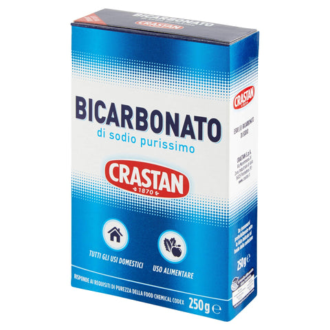 Crastan Bicarbonato di sodio purissimo pure sodium bicarbonate for home use and food 250g