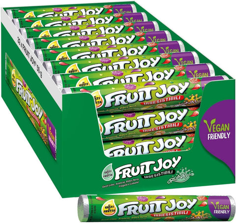 Nestlé Fruit Joy Original Gummy Candy Vegan Friendly with Fruit Flavour, 32 Tubes