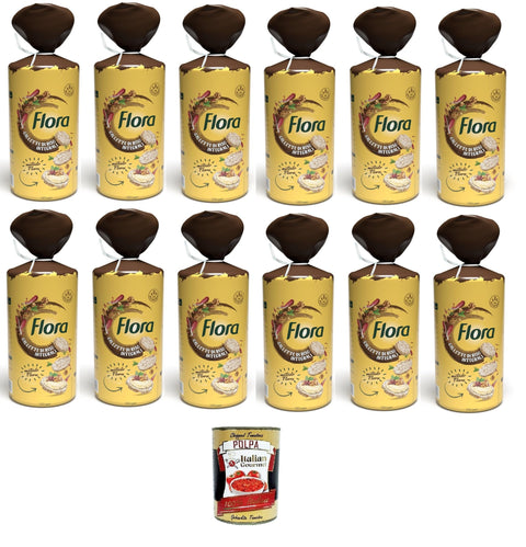 Flora Gallette di Riso Integrali Whole Grain Rice Cake 12 x 130 g + Italian Gourmet Polpa 400 g