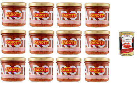 Zarotti Sugo al Tonno Tuna Sauce 12 x 110 g + Italian Gourmet Polpa 400 g
