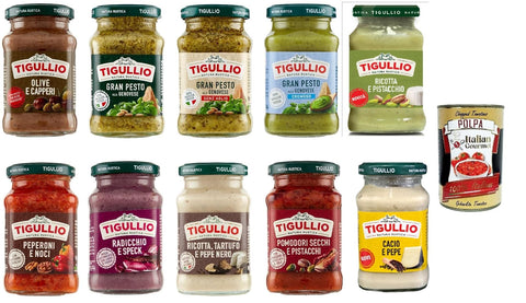 Star Tigullio Gran Pesto 10 x 190 g Sauce Sauce + Italian Gourmet Polpa 400 g Test Pack
