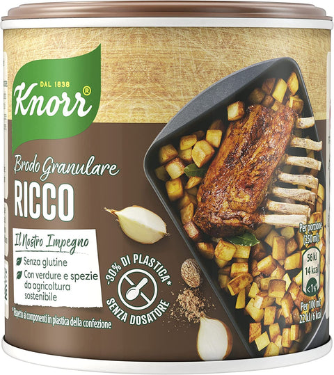Knorr Brodo Granulare Ricco Rich Granular Broth 150g Flavour for Your Dishes Gluten-Free Lactose Free 100% Italian Broth