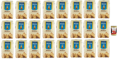 De Cecco durum wheat semola - semola di grano duro rimacinata, semolina durum 24 x 1 kg + Italian gourmet polpa 400 g