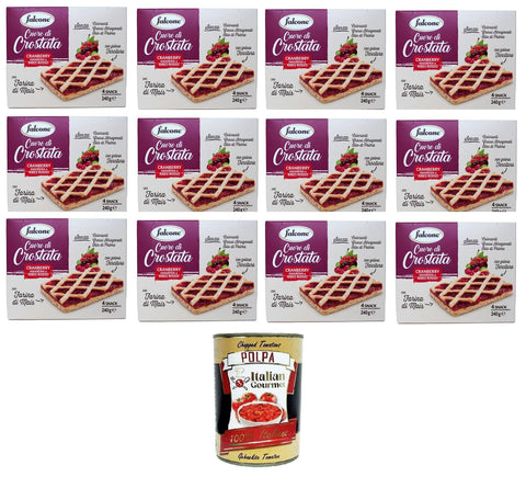 Falcone Cuore di Crostata Frutti Rossi farcita con cranberry, amarena e ribes rosso heart-shaped red fruit cake, filled with cranberries, black cherries and red currants 12 x 240 g