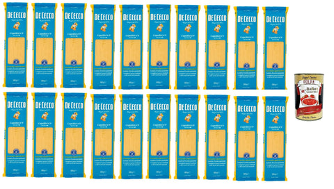 20x Pasta De Cecco 100% Italian Capellini n. 9 Noodles 500 g + Italian Gourmet Polpa 400 g